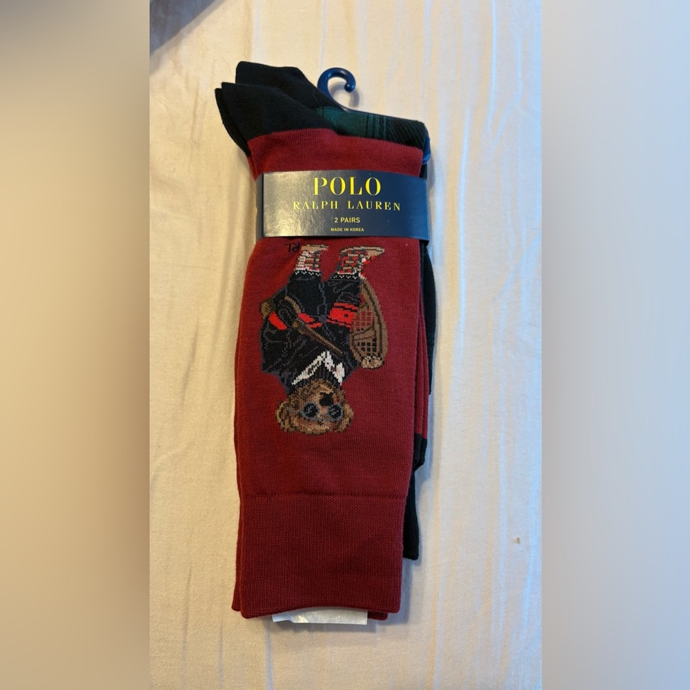 Polo by Ralph Lauren Red and Black Socks